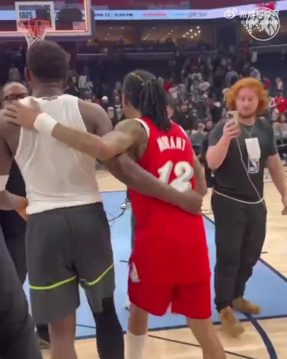 狼王&槍王惺惺相惜！華子賽后與莫蘭特相互致意！