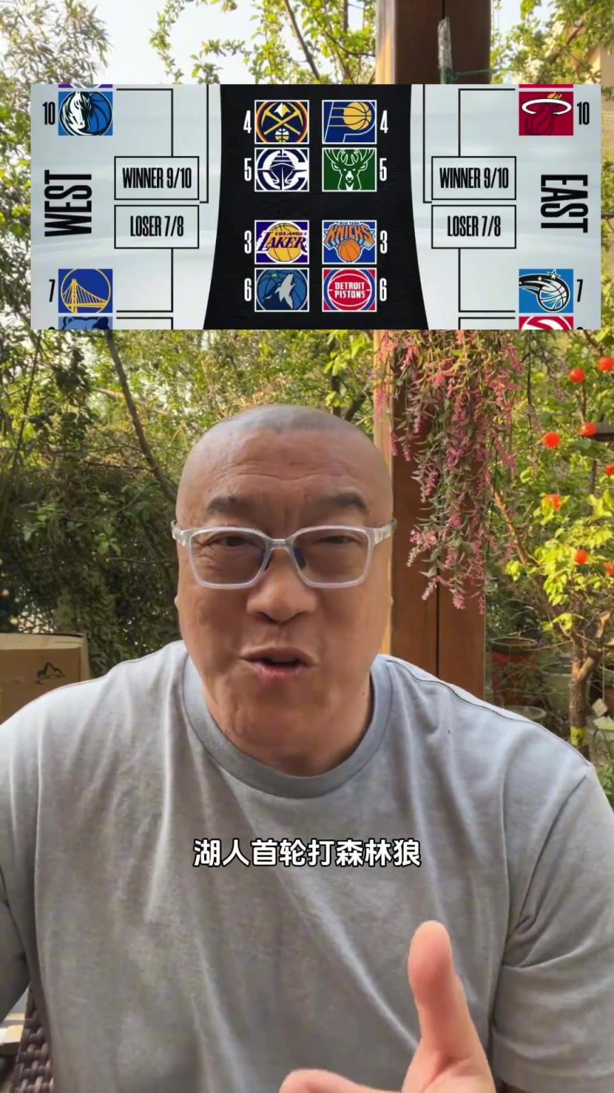 湖人打森林狼！馬?。褐灰獤|契奇像上賽季打戈貝爾那樣就行