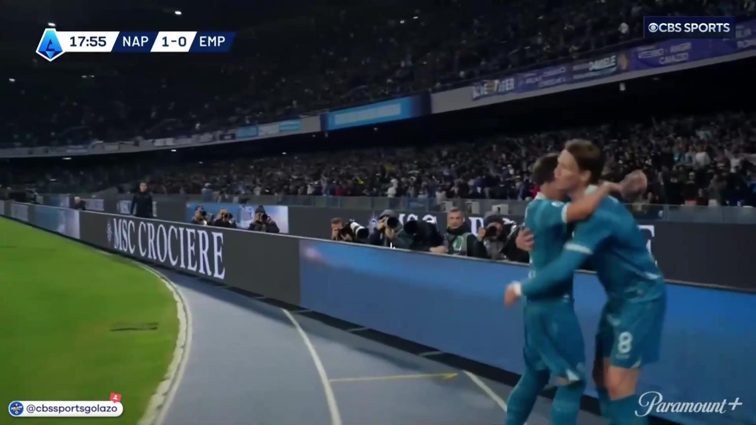 完美進(jìn)球！麥克托米奈中場(chǎng)帶球一條龍外圍勁射破門！