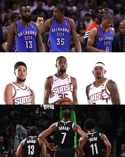 太陽三巨頭徹底失??？美媒：杜蘭特的三巨頭球隊總是一樣的結(jié)局？